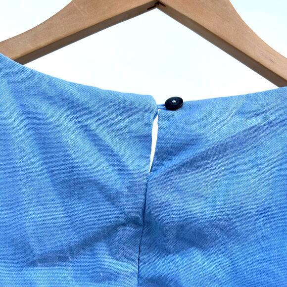 Yellow The Label Yllw Set Wide Leg Pants Crop Blue Vacation Co-Ord Medium Small - Picture 5 of 14